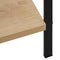 vidaXL - Boekenkast - 4 - schappen - 60x27,6x124,5 - cm - bewerkt - hout - eikenkleur