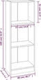 vidaXL - Boekenkast - 40x24x109 - cm - bewerkt - hout - grijs - sonoma - eikenkleurig