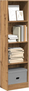 vidaXL - Boekenkast - 40x24x143 - cm - bewerkt - hout - artisanaal - eikenkleurig