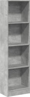 vidaXL - Boekenkast - 40x24x143 - cm - bewerkt - hout - betongrijs