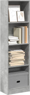 vidaXL - Boekenkast - 40x24x143 - cm - bewerkt - hout - betongrijs