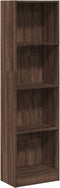 vidaXL - Boekenkast - 40x24x143 - cm - bewerkt - hout - bruin - eikenkleurig
