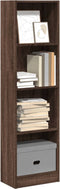 vidaXL - Boekenkast - 40x24x143 - cm - bewerkt - hout - bruin - eikenkleurig