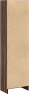 vidaXL - Boekenkast - 40x24x143 - cm - bewerkt - hout - bruin - eikenkleurig