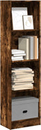 vidaXL - Boekenkast - 40x24x143 - cm - bewerkt - hout - gerookt - eikenkleurig