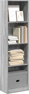 vidaXL - Boekenkast - 40x24x143 - cm - bewerkt - hout - grijs - sonoma - eikenkleurig