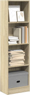 vidaXL - Boekenkast - 40x24x143 - cm - bewerkt - hout - sonoma - eikenkleurig