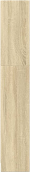 vidaXL - Boekenkast - 40x24x143 - cm - bewerkt - hout - sonoma - eikenkleurig