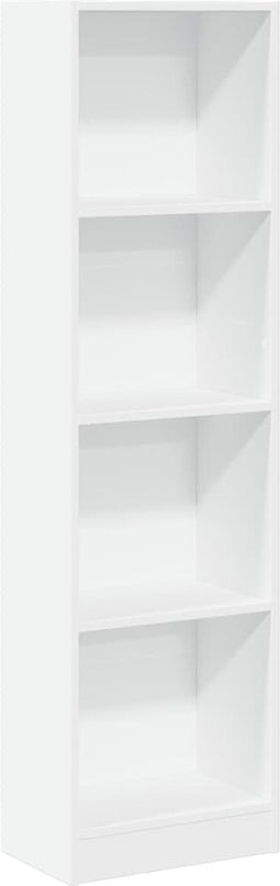 vidaXL - Boekenkast - 40x24x143 - cm - bewerkt - hout - wit