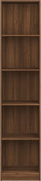 vidaXL - Boekenkast - 40x24x175 - cm - bewerkt - hout - bruin - eikenkleur