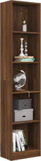 vidaXL - Boekenkast - 40x24x175 - cm - bewerkt - hout - bruin - eikenkleur