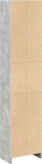 vidaXL - Boekenkast - 40x24x176 - cm - bewerkt - hout - betongrijs