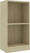 vidaXL - Boekenkast - 40x24x75 - cm - bewerkt - hout - sonoma - eikenkleurig