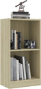vidaXL - Boekenkast - 40x24x75 - cm - bewerkt - hout - sonoma - eikenkleurig