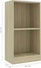 vidaXL - Boekenkast - 40x24x75 - cm - bewerkt - hout - sonoma - eikenkleurig