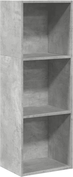 vidaXL - Boekenkast - 40x30x114 - cm - bewerkt - hout - betongrijs