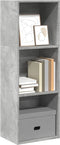 vidaXL - Boekenkast - 40x30x114 - cm - bewerkt - hout - betongrijs