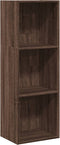 vidaXL - Boekenkast - 40x30x114 - cm - bewerkt - hout - bruin - eikenkleurig