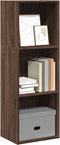 vidaXL - Boekenkast - 40x30x114 - cm - bewerkt - hout - bruin - eikenkleurig