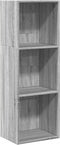 vidaXL - Boekenkast - 40x30x114 - cm - bewerkt - hout - grijs - sonoma - eikenkleurig