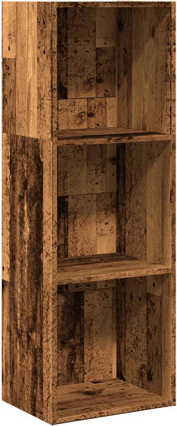 vidaXL - Boekenkast - 40x30x114 - cm - bewerkt - hout - oud - houtkleurig