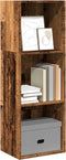 vidaXL - Boekenkast - 40x30x114 - cm - bewerkt - hout - oud - houtkleurig