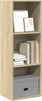vidaXL - Boekenkast - 40x30x114 - cm - bewerkt - hout - sonoma - eikenkleurig
