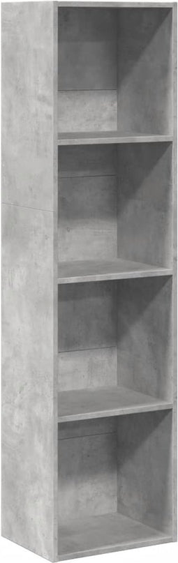 vidaXL - Boekenkast - 40x30x152 - cm - bewerkt - hout - betongrijs