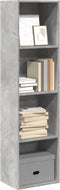 vidaXL - Boekenkast - 40x30x152 - cm - bewerkt - hout - betongrijs