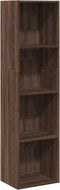 vidaXL - Boekenkast - 40x30x152 - cm - bewerkt - hout - bruin - eikenkleurig