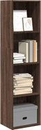 vidaXL - Boekenkast - 40x30x152 - cm - bewerkt - hout - bruin - eikenkleurig