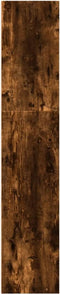 vidaXL - Boekenkast - 40x30x152 - cm - bewerkt - hout - gerookt - eikenkleurig