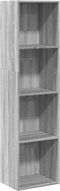 vidaXL - Boekenkast - 40x30x152 - cm - bewerkt - hout - grijs - sonoma - eikenkleurig