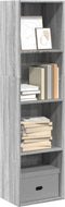 vidaXL - Boekenkast - 40x30x152 - cm - bewerkt - hout - grijs - sonoma - eikenkleurig