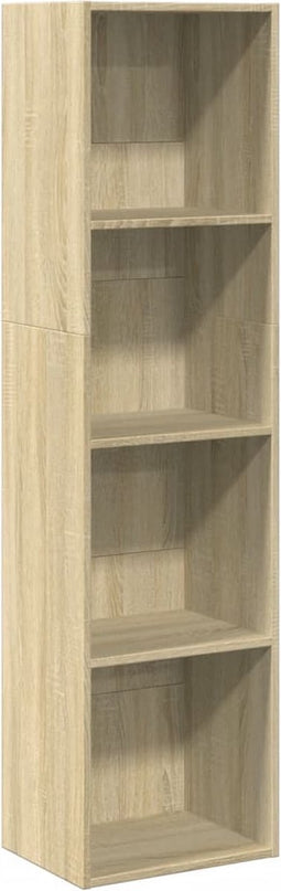 vidaXL - Boekenkast - 40x30x152 - cm - bewerkt - hout - sonoma - eikenkleurig