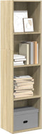 vidaXL - Boekenkast - 40x30x152 - cm - bewerkt - hout - sonoma - eikenkleurig