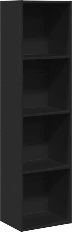 vidaXL - Boekenkast - 40x30x152 - cm - bewerkt - hout - zwart