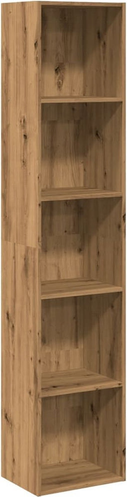 vidaXL - Boekenkast - 40x30x189 - cm - bewerkt - hout - artisanaal - eikenkleurig