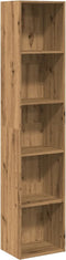 vidaXL - Boekenkast - 40x30x189 - cm - bewerkt - hout - artisanaal - eikenkleurig