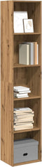 vidaXL - Boekenkast - 40x30x189 - cm - bewerkt - hout - artisanaal - eikenkleurig