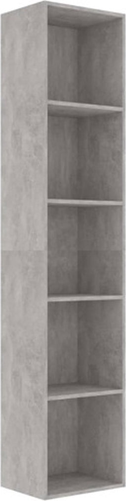 vidaXL - Boekenkast - 40x30x189 - cm - bewerkt - hout - betongrijs
