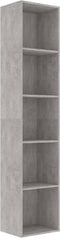 vidaXL - Boekenkast - 40x30x189 - cm - bewerkt - hout - betongrijs