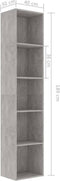 vidaXL - Boekenkast - 40x30x189 - cm - bewerkt - hout - betongrijs