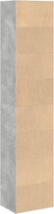 vidaXL - Boekenkast - 40x30x189 - cm - bewerkt - hout - betongrijs
