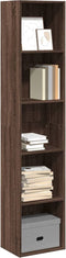 vidaXL - Boekenkast - 40x30x189 - cm - bewerkt - hout - bruin - eikenkleurig