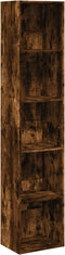 vidaXL - Boekenkast - 40x30x189 - cm - bewerkt - hout - gerookt - eikenkleurig