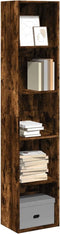 vidaXL - Boekenkast - 40x30x189 - cm - bewerkt - hout - gerookt - eikenkleurig