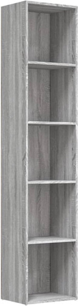 vidaXL - Boekenkast - 40x30x189 - cm - bewerkt - hout - grijs - sonoma - eikenkleurig