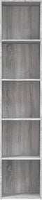vidaXL - Boekenkast - 40x30x189 - cm - bewerkt - hout - grijs - sonoma - eikenkleurig