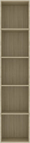 vidaXL - Boekenkast - 40x30x189 - cm - bewerkt - hout - sonoma - eikenkleurig